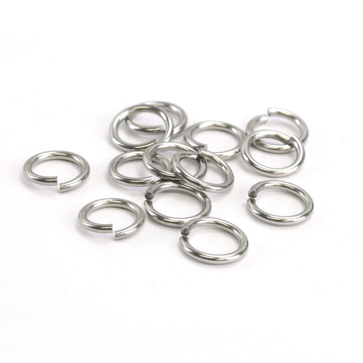 Stainless Steel 5mm I.D. 16 Gauge Jump Rings, 1/4 oz (~35 rings